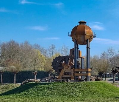 Close-up van vonk over industrialisatie bij Museumpark VONK